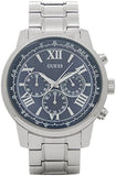 Guess Horizon Chronograph Quartz Blue Dial Silver Steel Strap Watch for Men - W0379G3 Authentic Buy Shop Now