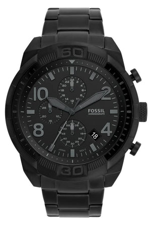 Fossil Bronson Chronograph Black Dial Black Steel Strap Watch for Men - FS5712 Authentic Buy Shop Now