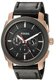 Fossil Machine Chronograph Black Dial Black Leather Strap Watch for Men - FS5120 Authentic Buy Shop Now