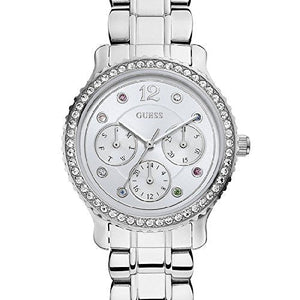 Guess Enchanting Diamonds Silver Dial Silver Steel Strap Watch for Women - W0305L1 Authentic Buy Shop Now