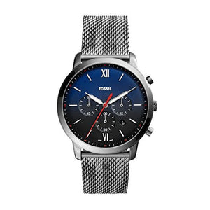 Fossil Neutra Chronograph Blue Dial Silver Mesh Bracelet Watch for Men - FS5383 Authentic Buy Shop Now