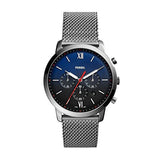 Fossil Neutra Chronograph Blue Dial Silver Mesh Bracelet Watch for Men - FS5383 Authentic Buy Shop Now