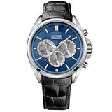 Hugo Boss Driver Blue Dial Black Leather Strap Watch for Men - 1512882 Authentic Buy Shop Now