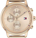 Tommy Hilfiger Blake Chronograph Rose Gold Dial Rose Gold Mesh Bracelet Watch For Women - 1781907 Authentic Buy Shop Now