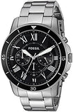 Fossil Grant Sport Chronograph Black Dial Silver Steel Strap Watch for Men - FS5236 Authentic Buy Shop Now
