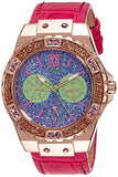 Guess Limelight Quartz Multicolor Dial Red Leather Strap Watch For Women - W0775L4 Authentic Buy Shop Now