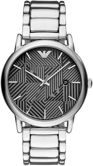 Emporio Armani Classic Quartz Grey Dial Silver Steel Strap Watch For Men - AR11134 Authentic Buy Shop Now