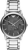 Emporio Armani Classic Quartz Grey Dial Silver Steel Strap Watch For Men - AR11134 Authentic Buy Shop Now