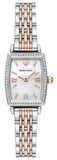Emporio Armani Gianni T Bar White Mother Of Pearl Dial Two Tone Steel Strap Watch For Women - AR11519 Authentic Buy Shop Now