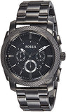 Fossil Machine Chronograph Black Dial Grey Steel Strap Watch for Men - FS4662 Authentic Buy Shop Now