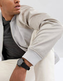 Emporio Armani Luigi Chronograph Black Dial Black Leather Strap Watch For Men - AR1737 Authentic Buy Shop Now