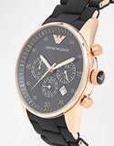 Emporio Armani Sportivo Black Dial Black Steel Strap Watch For Men - AR5905 Authentic Buy Shop Now