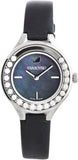 Swarovski Lovely Crystals Mother of Pearl Black Dial Black Leather Strap Watch for Women - 5242898 Authentic Buy Shop Now