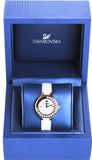 Swarovski Lovely Crystals Mother of Pearl Dial White Leather Strap Watch for Women - 5242904 Authentic Buy Shop Now
