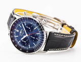 Breitling Navitimer B01 Chronograph 41 Blue Dial Black Leather Strap Watch for Men - AB0139241C1P1 Authentic Buy Shop Now