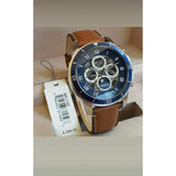 Fossil Grant Sport Automatic Skeleton Blue Dial Brown Leather Strap Watch for Men - ME3140 Authentic Buy Shop Now