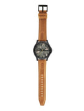Armani Exchange Hampton Chronograph Green Dial Brown Leather Strap Watch For Men - AX2412 Authentic Buy Shop Now