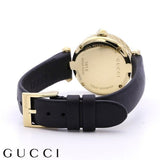 Gucci Diamantissima Mother of Pearl Dial Black Leather Strap Watch For Women - YA141505 Authentic Buy Shop Now