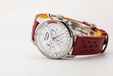 Breitling Top Time B01 Ford Thunderbird White Dial Red Leather Strap Watch for Men - AB01766A1A1X1 Authentic Buy Shop Now