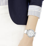Swarovski Era Journey Silver Dial White Leather Strap Watch for Women - 5295346 Authentic Buy Shop Now