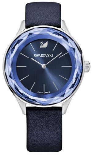 Swarovski Octea Nova Blue Dial Blue Leather Strap Watch for Women - 5295349 Authentic Buy Shop Now