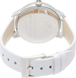 Swarovski Crystalline Hours Silver Dial White Leather Strap Watch for Women - 5295383 Authentic Buy Shop Now