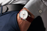Breitling Top Time B01 Ford Thunderbird White Dial Red Leather Strap Watch for Men - AB01766A1A1X1 Authentic Buy Shop Now