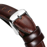 Daniel Wellington Dapper Bristol White Dial Brown Leather Strap Watch For Women - DW00100090 Authentic Buy Shop Now