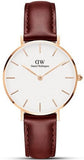 Daniel Wellington Petite St Mawes White Dial Brown Leather Strap Watch For Women - DW00100175 Authentic Buy Shop Now