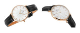 Daniel Wellington Petite Sheffield White Dial Black Leather Strap Watch For Women - DW00100174 Authentic Buy Shop Now