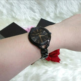 Michael Kors Slim Runway Black Dial Black Steel Strap Watch for Women - MK3317 Authentic Buy Shop Now