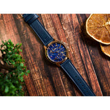 Tommy Hilfiger Henry Chronograph Quartz Blue Dial Blue Leather Strap Watch For Men - 1710475 Authentic Buy Shop Now