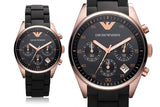 Emporio Armani Sportivo Black Dial Black Steel Strap Watch For Women - AR5906 Authentic Buy Shop Now