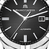 Maurice Lacroix Aikon Date Automatic Black Dial Black Leather Strap Watch For Men - AI6008-SS001-330-1 Authentic Buy Shop Now
