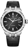 Maurice Lacroix Aikon Date Automatic Black Dial Black Leather Strap Watch For Men - AI6008-SS001-330-1 Authentic Buy Shop Now