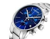Calvin Klein City Chronograph Blue Dial Silver Steel Strap Watch for Men - K2G2714N Authentic Buy Shop Now