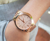 Michael Kors Runway Rose Gold Dial Rose Gold Steel Strap Watch for Women - MK3336 Authentic Buy Shop Now
