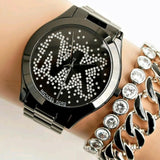 Michael Kors Slim Runway Black Dial Black Steel Strap Watch for Women - MK3589 Authentic Buy Shop Now