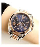 Michael Kors Bradshaw Blue Dial Two Tone Steel Strap Watch for Women - MK5606 Authentic Buy Shop Now