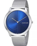 Calvin Klein Minimal Blue Dial Silver Mesh Bracelet Watch for Men - K3M2112N Authentic Buy Shop Now