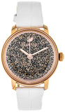 Swarovski Crystalline Hours Quartz Grey Dial Black Leather Strap Watch for Women - 5344635 Authentic Buy Shop Now