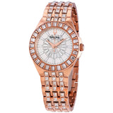 Bulova Phantom White Dial with Swarovski Baguettes Rose Gold Steel Strap Watch for Women - 98L268 Authentic Buy Shop Now
