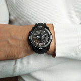 Guess Commander Black Dial Black Rubber Strap Watch for Men - GW0211G3 Authentic Buy Shop Now