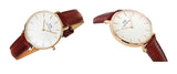 Daniel Wellington Petite St Mawes White Dial Brown Leather Strap Watch For Women - DW00100175 Authentic Buy Shop Now