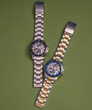 Fossil FB-01 Automatic Skeleton Blue Dial Two Tone Steel Strap Watch for Men - ME3191 Authentic Buy Shop Now
