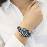 Swarovski Octea Lux Blue Dial Blue Leather Strap Watch for Women - 5414413 Authentic Buy Shop Now