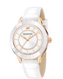 Swarovski Octea Lux White Dial White Leather Strap Watch for Women - 5414416 Authentic Buy Shop Now
