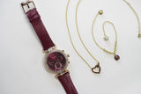 Swarovski Era Journey Red Dial Red Leather Strap Watch for Women - 5416701 Authentic Buy Shop Now