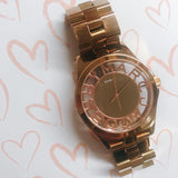 Marc Jacobs Henry Rose Gold Dial Rose Gold Steel Strap Watch for Women - MBM3207 Authentic Buy Shop Now