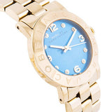 Marc Jacobs Amy Blue Dial Gold Steel Strap Watch for Women - MBM3303 Authentic Buy Shop Now